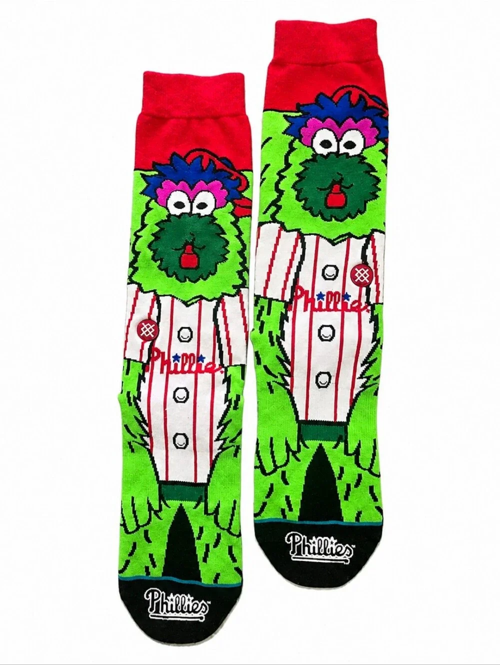 NEW Philadelphia Phillies Phillie Phanatic MLB Socks Mens Large L
